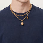 HardWear Orb and Lock Charm Wrap Chain Necklace