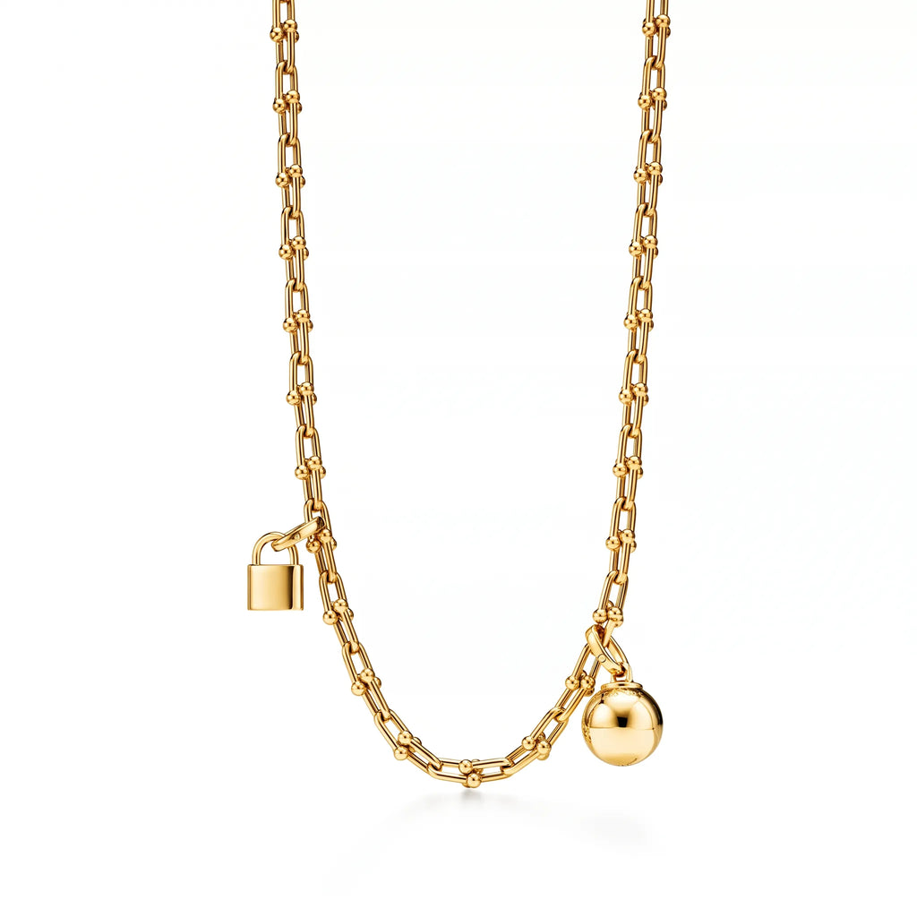 HardWear Orb and Padlock Charm Link Necklace