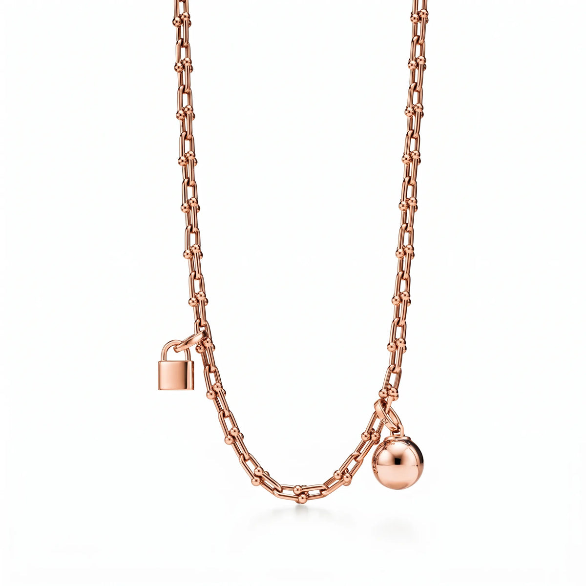HardWear Orb and Padlock Charm Link Necklace