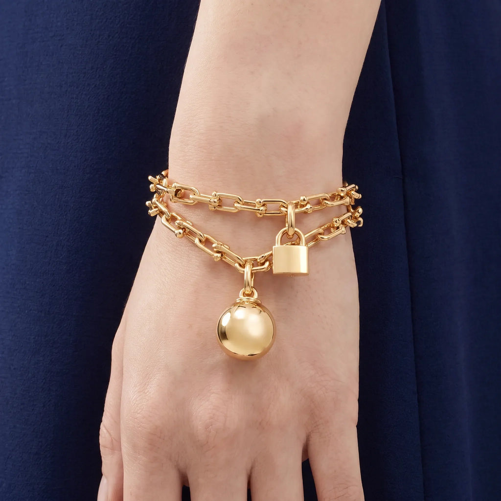HardWear Orb and Padlock Charm Multi-Wrap Bracelet