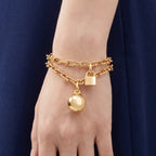 HardWear Orb and Padlock Charm Multi-Wrap Bracelet