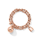 HardWear Orb and Padlock Charm Multi-Wrap Bracelet