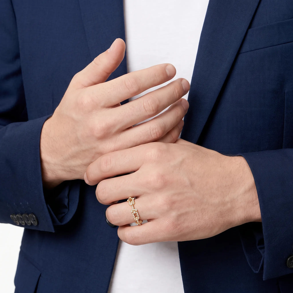 HardWear Pavé Bead Link Ring