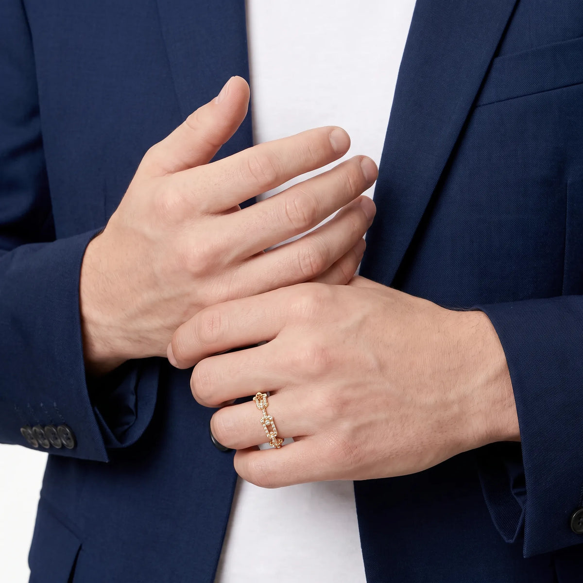 HardWear Pavé Bead Link Ring