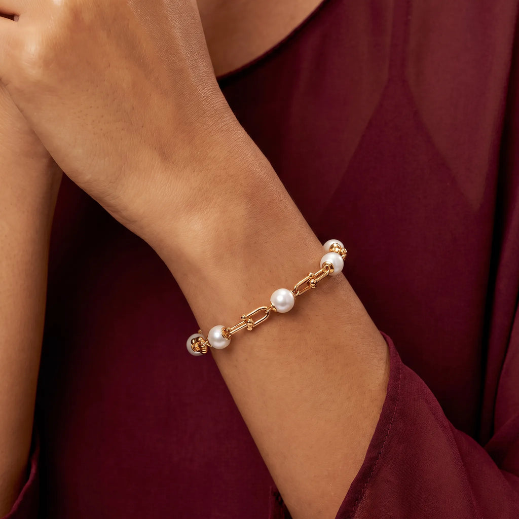 HardWear Pearl Accent Link Chain Bracelet