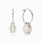HardWear Pearl-Tone Orb Link Hoop Earrings
