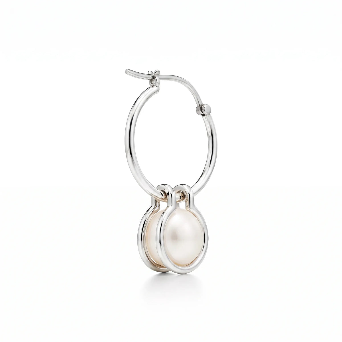 HardWear Pearl-Tone Orb Link Hoop Earrings