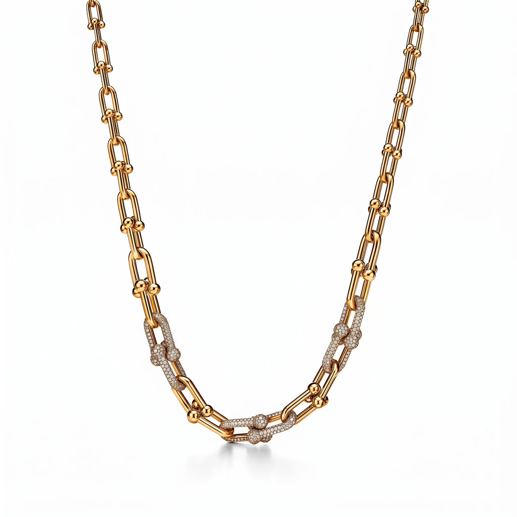 HardWear Triple Pavé Graduated Link Chain Necklace
