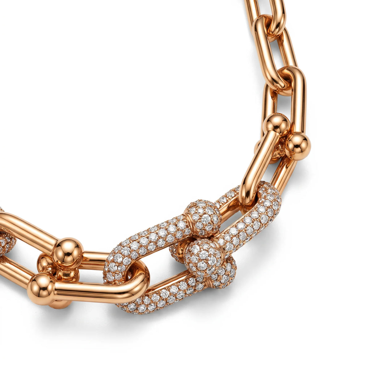 HardWear Triple Pavé Graduated Link Chain Necklace