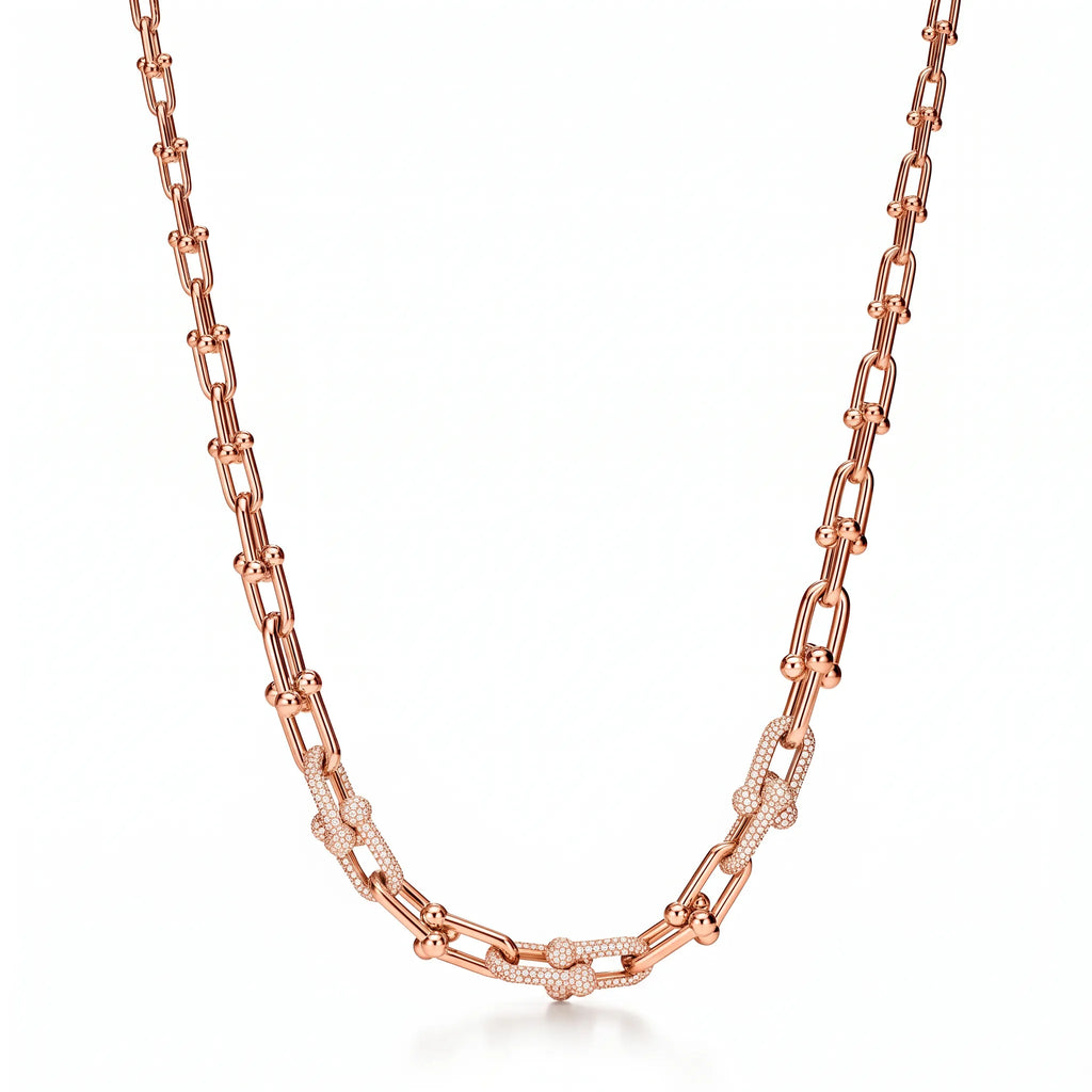 HardWear Triple Pavé Graduated Link Chain Necklace