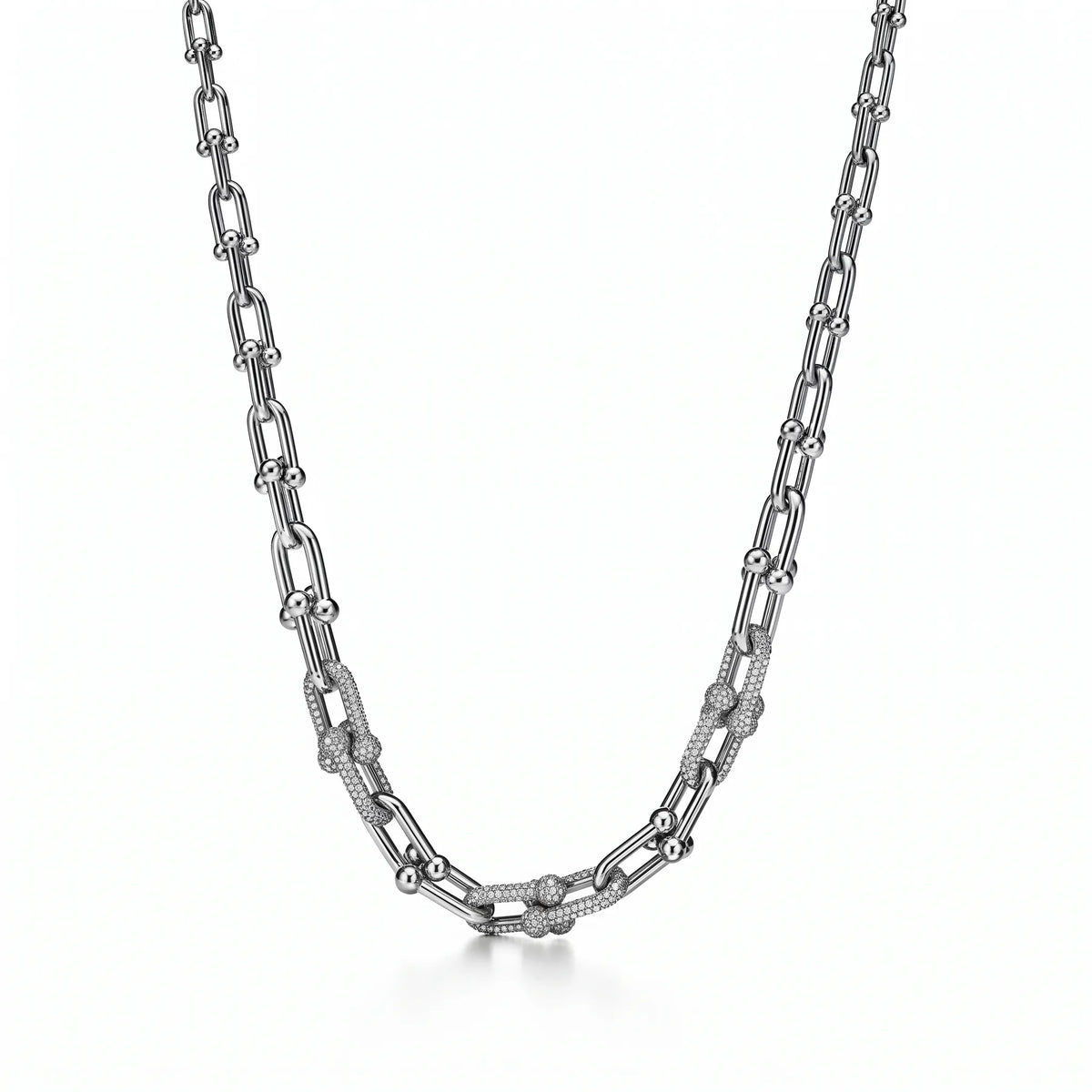 HardWear Triple Pavé Graduated Link Chain Necklace