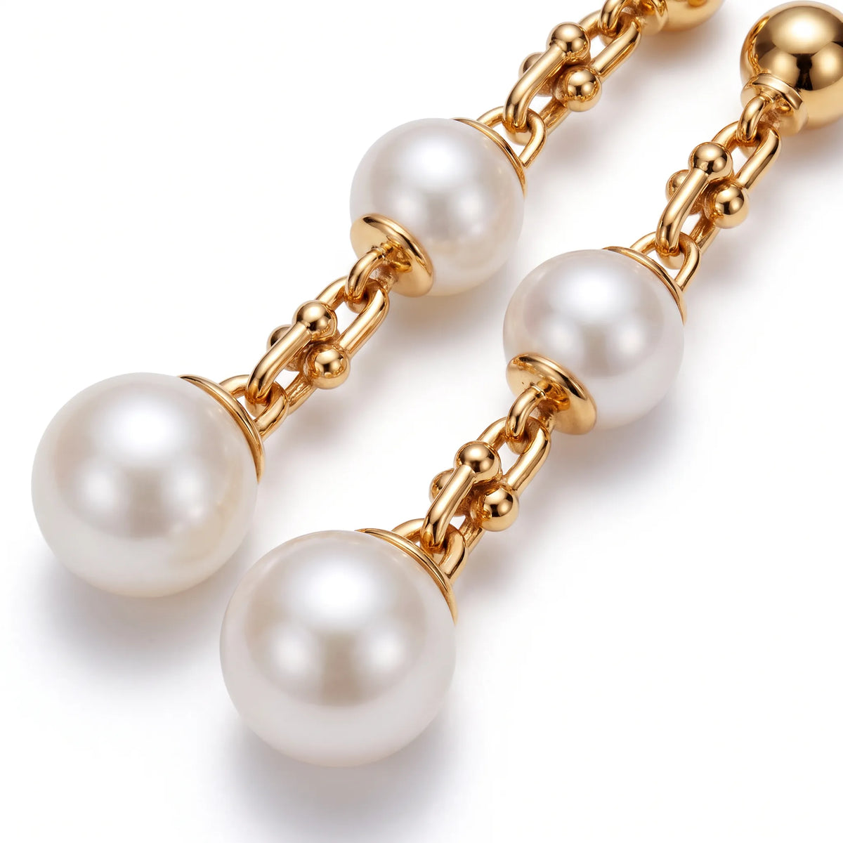 HardWear Triple Pearl-Tone Bead Link Drop Earrings