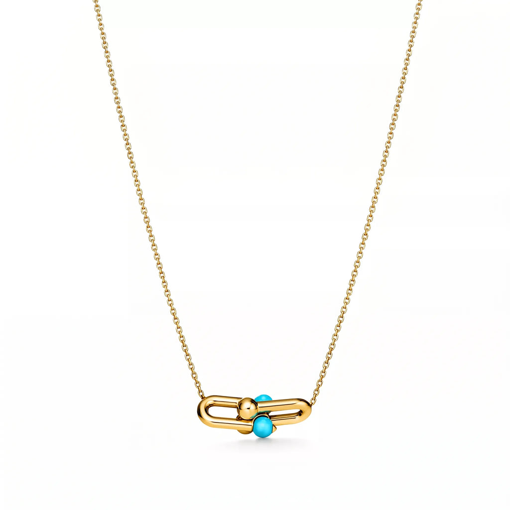 HardWear Turquoise Accent Bar Link Pendant Necklace