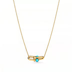 HardWear Turquoise Accent Bar Link Pendant Necklace