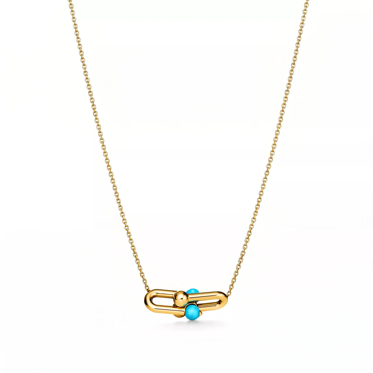 HardWear Turquoise Accent Bar Link Pendant Necklace