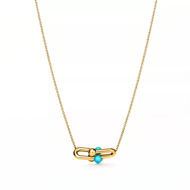 HardWear Turquoise Accent Bar Link Pendant Necklace