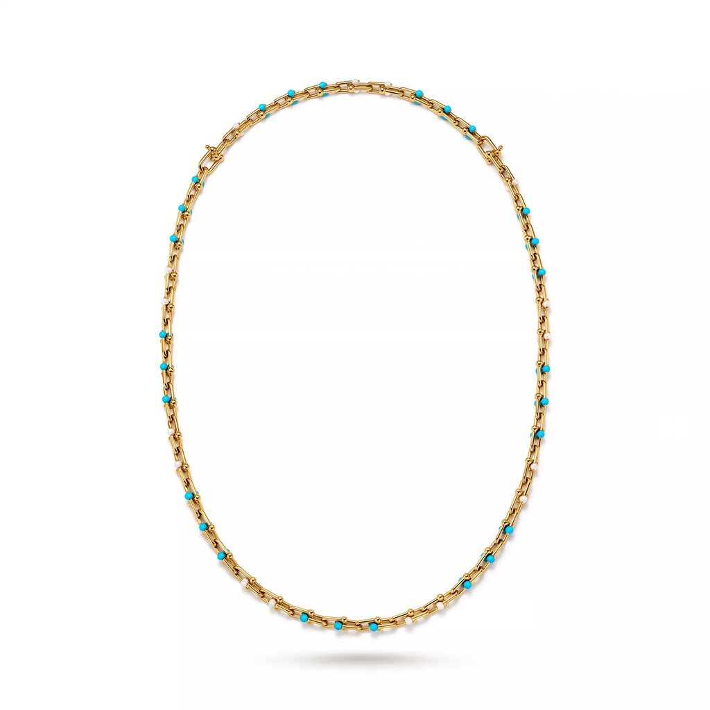 HardWear Turquoise Bead Convertible Long Link Necklace