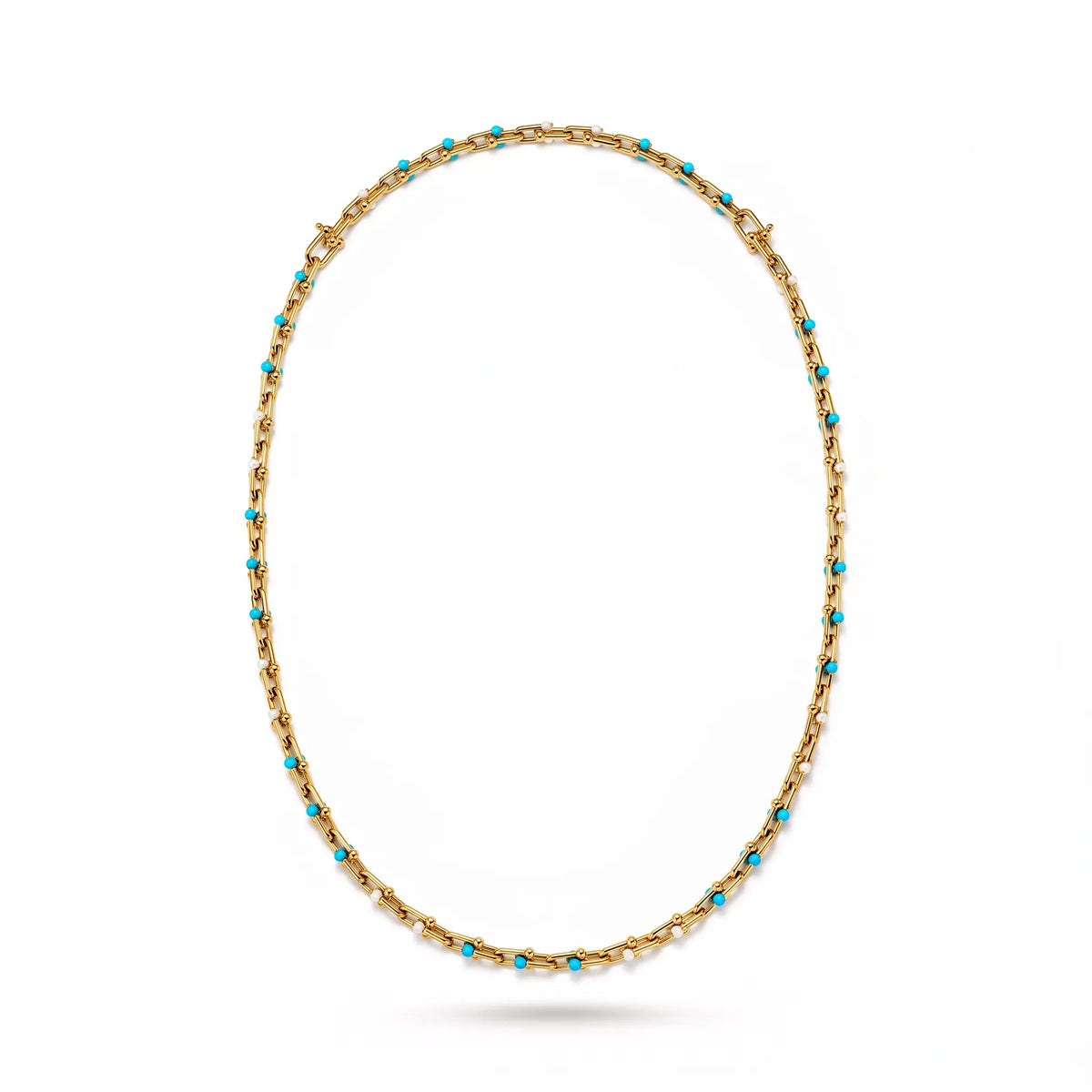 HardWear Turquoise Bead Convertible Long Link Necklace