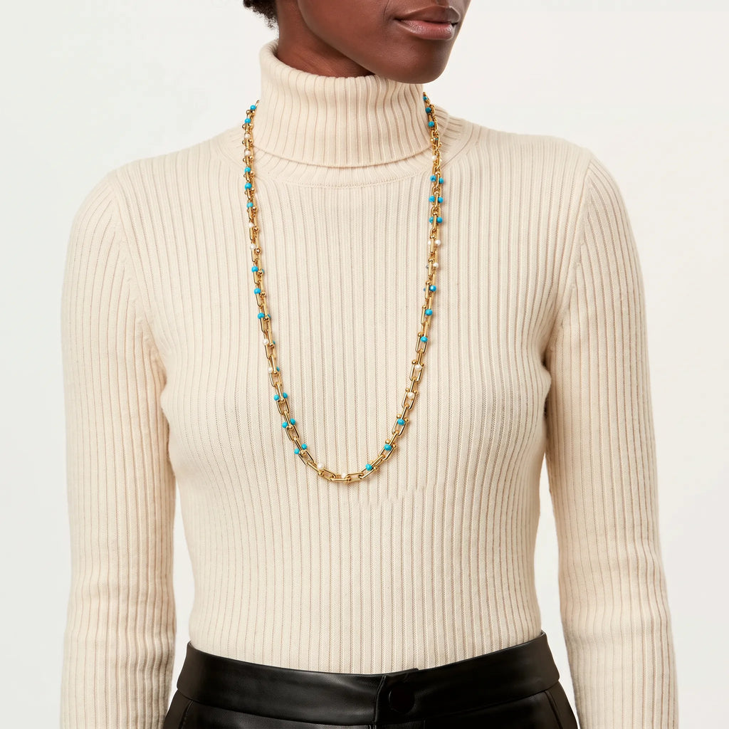 HardWear Turquoise Bead Convertible Long Link Necklace
