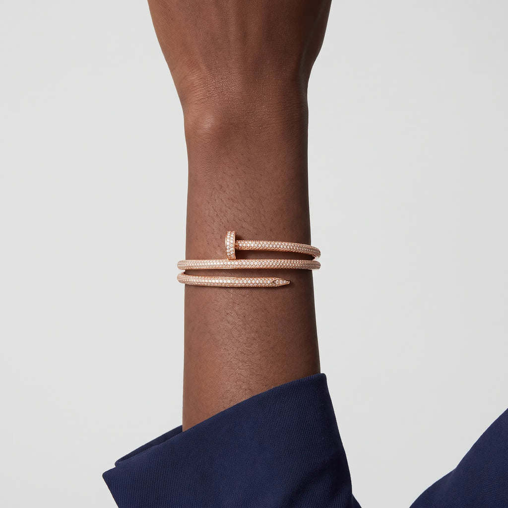 Juste un Clou Double Half Pavé Bracelet