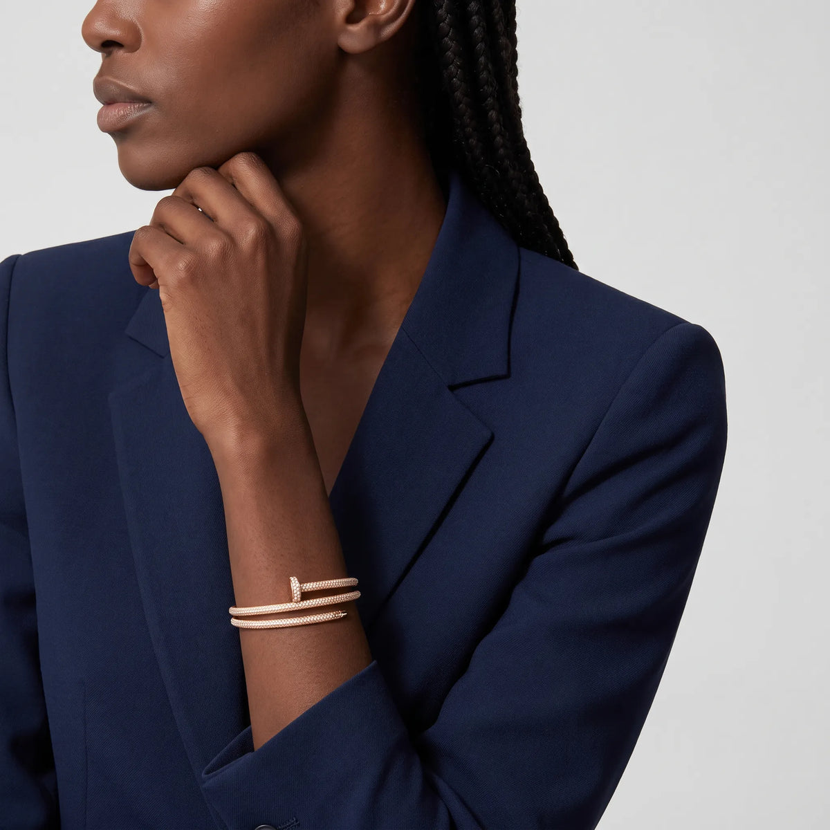 Juste un Clou Double Half Pavé Bracelet