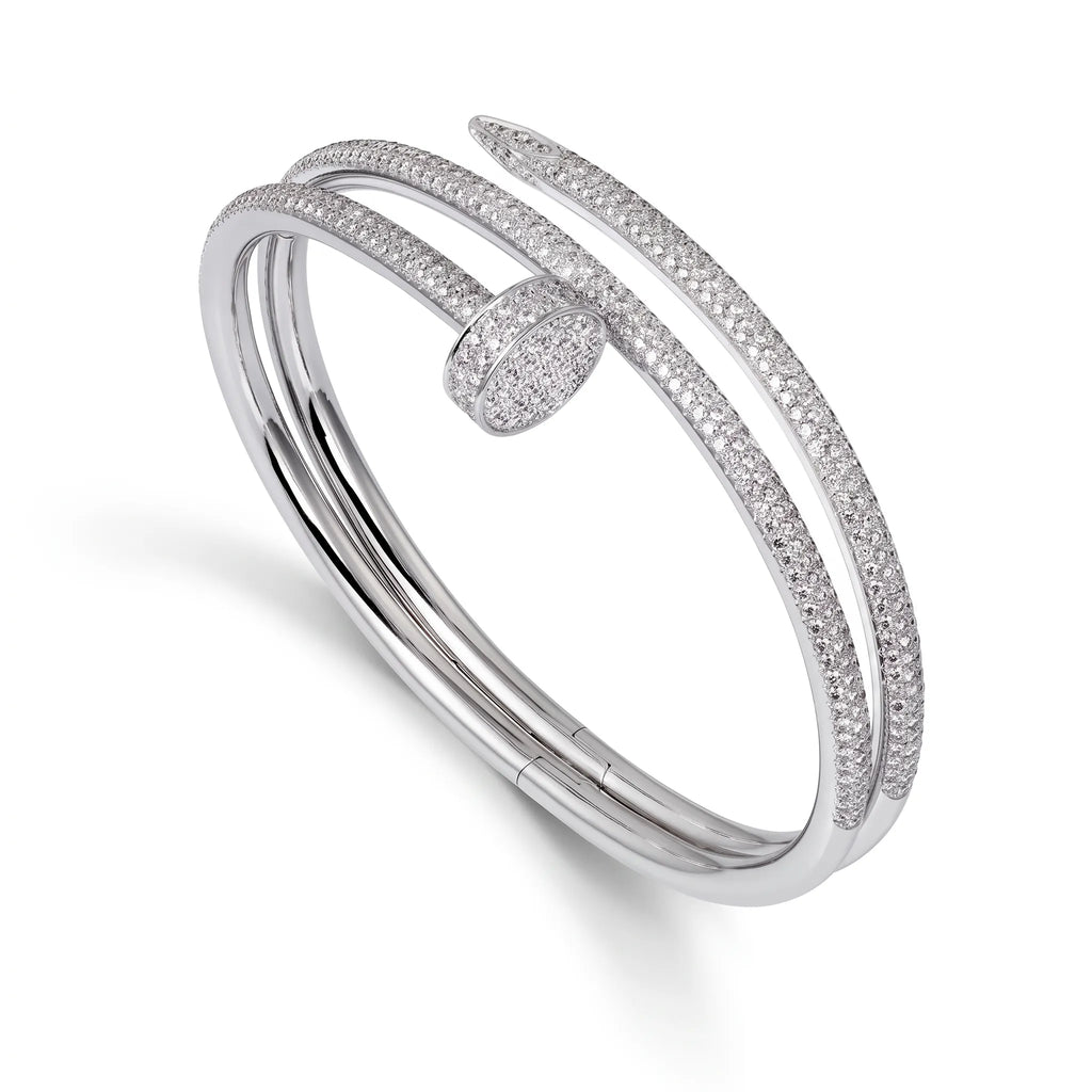 Juste un Clou Double Half Pavé Bracelet