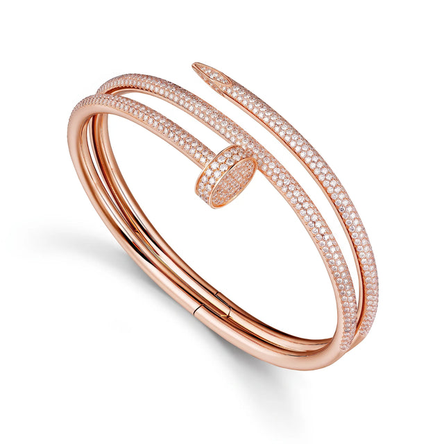 Juste un Clou Double Half Pavé Bracelet