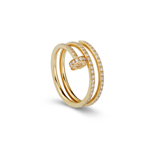 Juste un Clou Double Pavé Ring