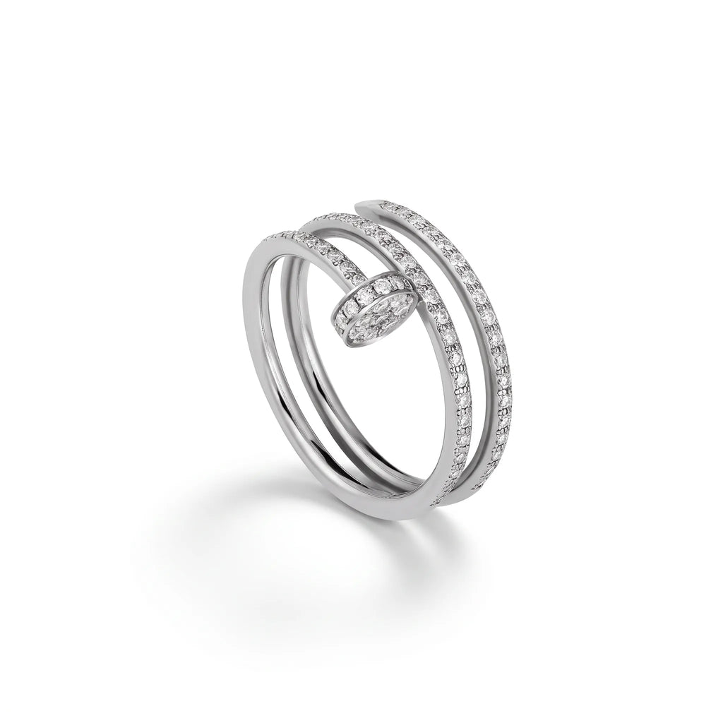 Juste un Clou Double Pavé Ring