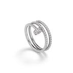 Juste un Clou Double Pavé Ring