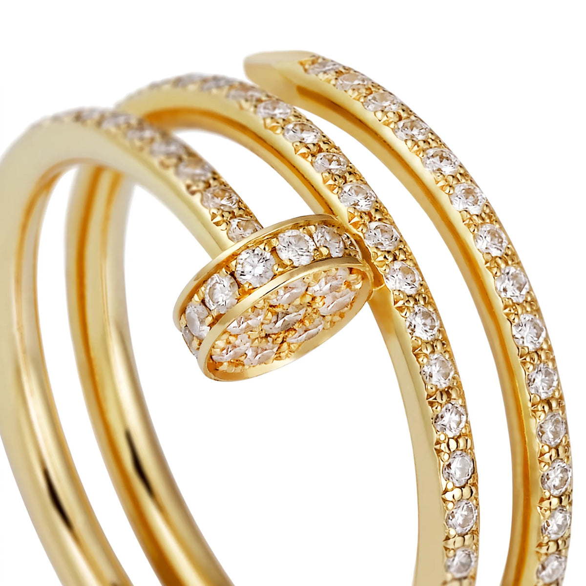 Juste un Clou Double Pavé Ring