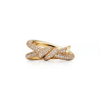 Knot Double Row Crossover Ring