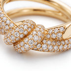 Knot Double Row Crossover Ring