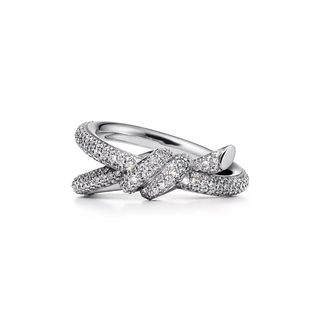 Knot Double Row Crossover Ring