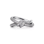 Knot Double Row Crossover Ring