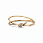 Knot Double Row Pavé Bangle