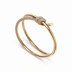 Knot Double Row Pavé Bangle