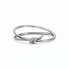 Knot Double Row Pavé Bangle