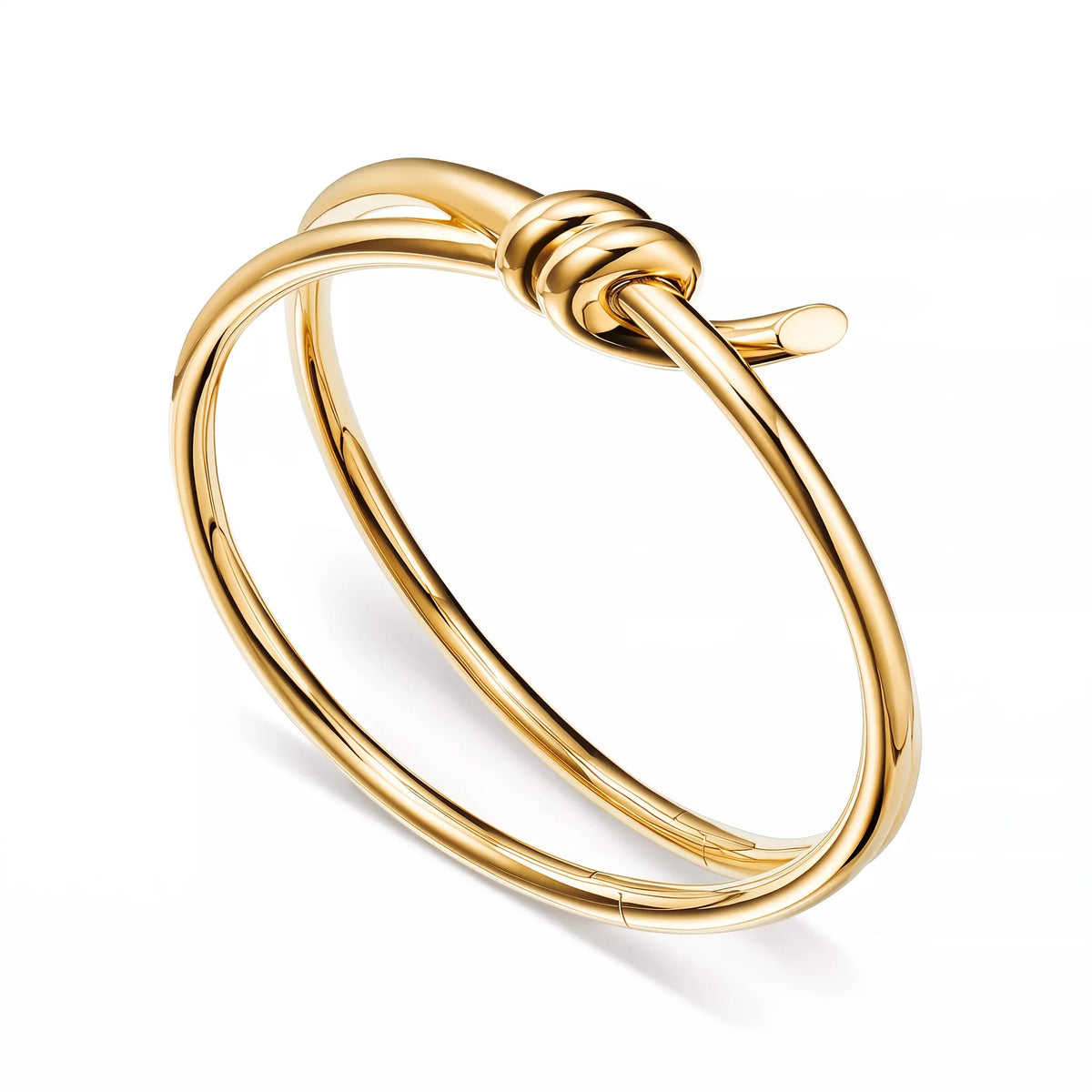 Knot Double Row Wrap Hinged Bangle