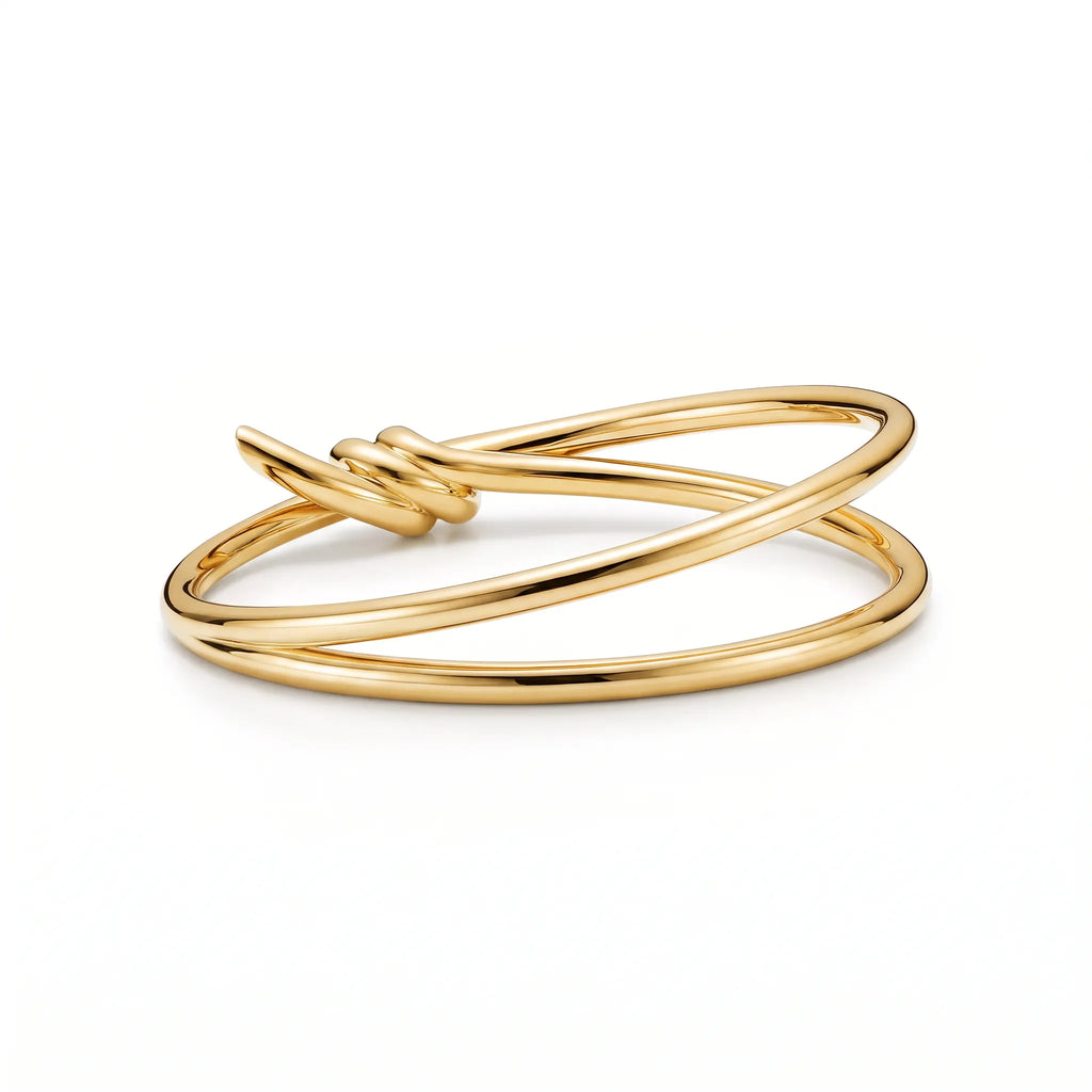 Knot Double Row Wrap Hinged Bangle