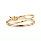 Knot Double Row Wrap Hinged Bangle