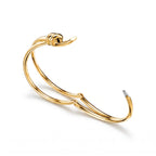Knot Double Row Wrap Hinged Bangle