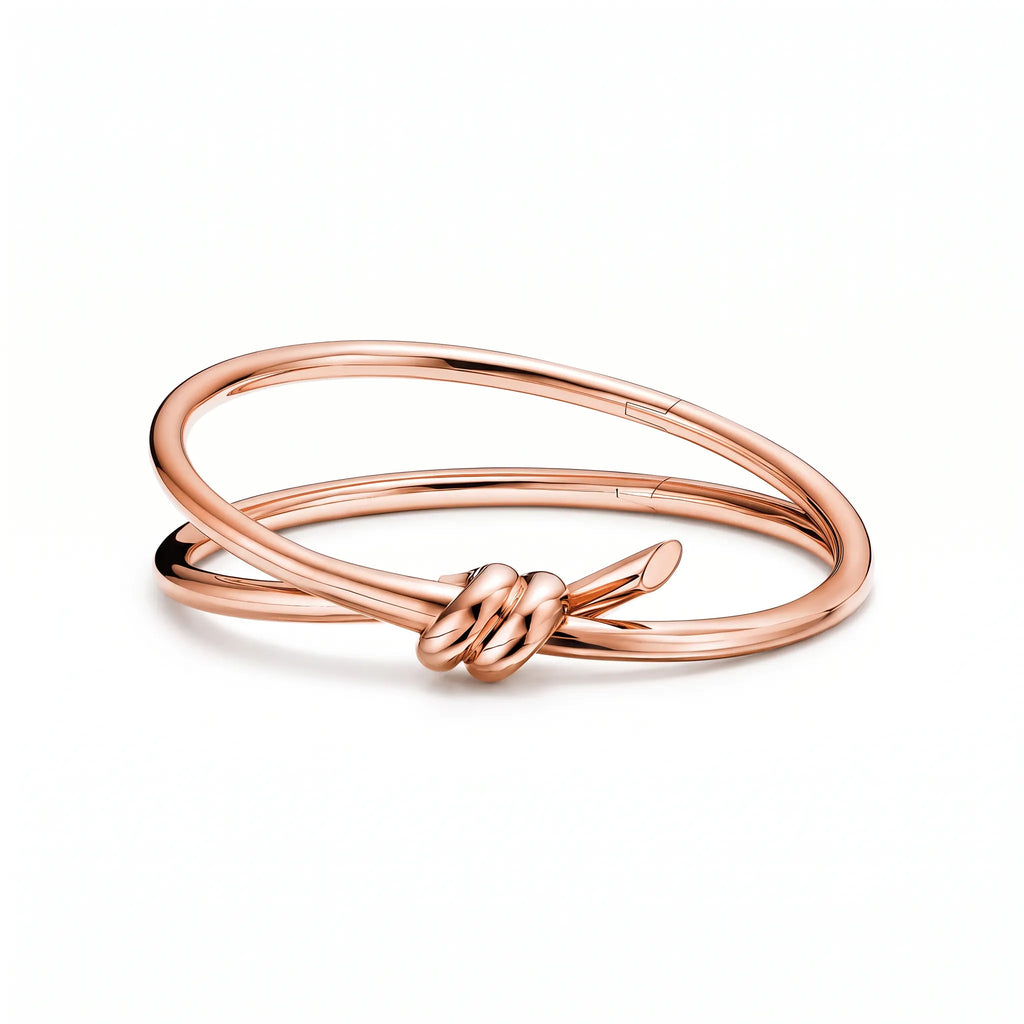 Knot Double Row Wrap Hinged Bangle