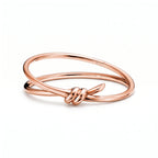 Knot Double Row Wrap Hinged Bangle