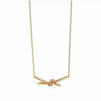 Knot Embrace Pavé Pendant Necklace