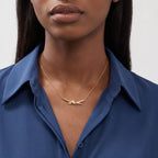 Knot Embrace Pavé Pendant Necklace