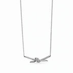 Knot Embrace Pavé Pendant Necklace
