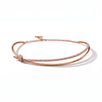 Knot Grace Double Row Pavé Collar Necklace