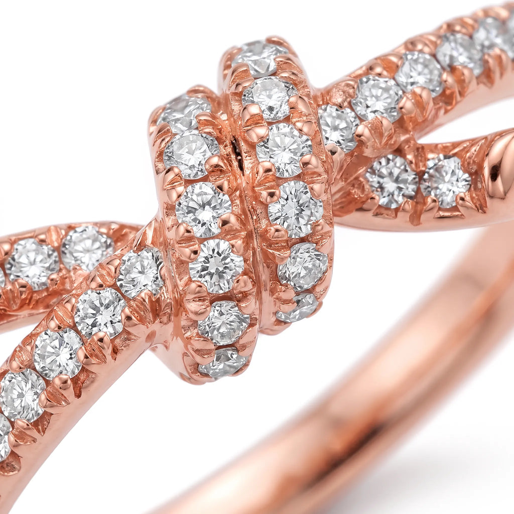 Knot Infinite Open Pavé Ring