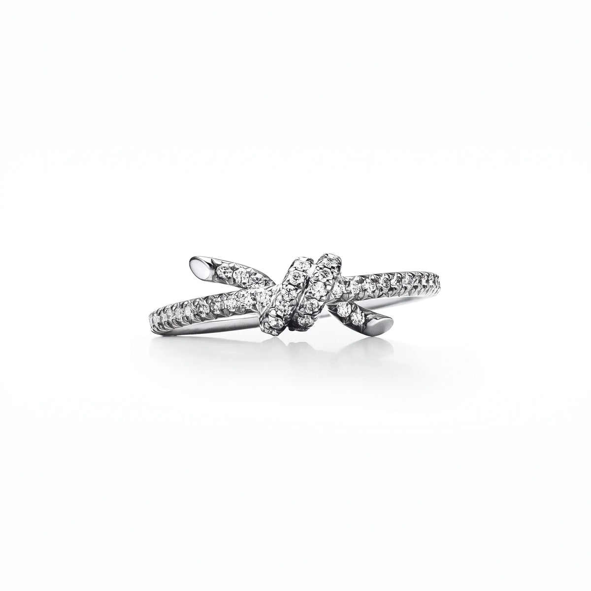 Knot Infinite Open Pavé Ring